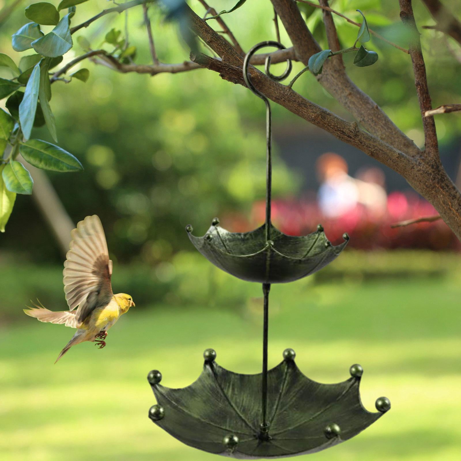 Dualoai Bird Feeder Outdoor Hanging Bird Bath for Park Hummingbird Wildbird Drinking