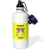 3dRose Warning this football mom likes to go crazy yellow and purple, Sports Water Bottle, 21oz