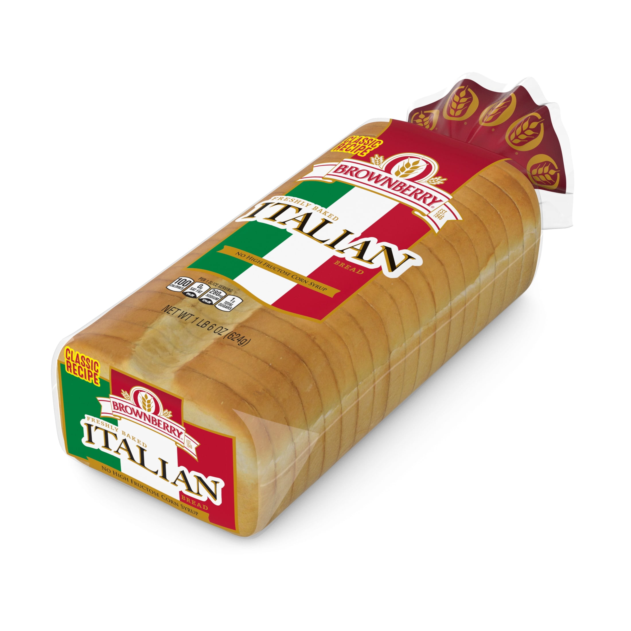 Brownberry Italian Bread, 22 oz, Plain Italian Bread, Bag