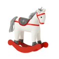 thumbnail image 3 of Christmas Rocking Horse Plush Toy Wooden Base Stable Material Suitable for Toddler Holiday Display and Nursery Decor, 3 of 9