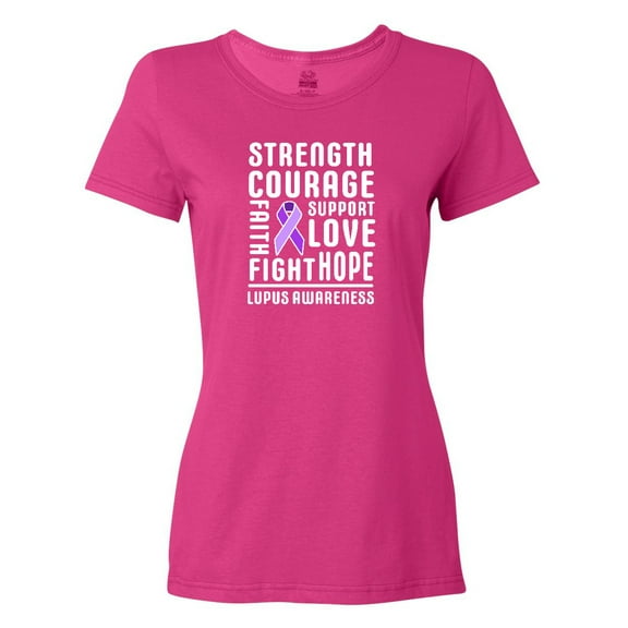 Inktastic Lupus Awareness Strength Support Courage Women's T-Shirt