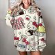 thumbnail image 1 of Sudadera con capucha y estampado de HELLO KITTY para mujer, suéter informal holgado de manga larga en blanco y rosa, sudadera fina y elegante de talla grande para mujer, 1 of 1