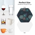 thumbnail image 5 of Leather Coasters with Heat-resistant for Drinks, Jellyfish Pattern No.9028 -标题2 Hexagon, 5 of 5