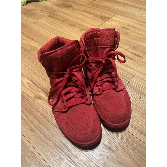 Ni - ke Ni - ke Mens Air Jordan 1 Retro Red Suede 332550-603 Sneakers Shoes Size 9