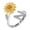 N N, variant on Ring for Women Sunflower Rotating Ring 26 Letter Ring Sunflower Rotating Open Ring To Decompress Anxiety Ring Female for Valentine's Day Mother's Day Christmas Birthday Gifts Festival Gift