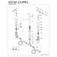 thumbnail image 4 of Kingston Brass KS1345WLL Wilshire Two-Handle Deck Mount Roman Tub Faucet, Oil Rubbed Bronze, 4 of 5