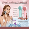 thumbnail image 3 of XYT Sonic Facial Cleansing Brush, Hot and Cold Face Massager, Deep Cleansing Tool for Skincare, IPX7 Waterproof, Silicone, 3 of 5
