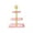 Pink #2, variant on 3-Tier Cupcake Stand with Rim | Plastic Tiered Serving Tray Tower for Desserts | Tea Party, Shower & Wedding | Rec Trays (6.1", 8.07", 10.04")