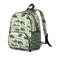 thumbnail image 2 of Green Tractors Pattern Backpack Backpack for School,Schoolbag with Adjustable Shoulder Straps & Padded Back,13.8"x11.4"x6", 2 of 6