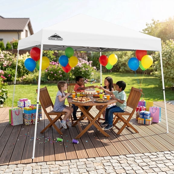 EAGLE PEAK 10’ x 10’ Outdoor Canopies Easy One Person Setup, UV Protected, Water Resistant