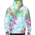 thumbnail image 7 of Kdxio Dragonfly Floral Print Mens Casual Hooded Collar Drawstring Hoodies Pullover Sweatshirts Casual Long Sleeve Shirts-3X-Large, 7 of 7
