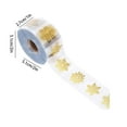 thumbnail image 3 of 500Pcs Christmas Golden Snowflake Stickers Labels Roll, 1" Golden Snowflake Transparent Holiday Stickers Round Christmas Tags Christmas Envelope Stickers for Xmas Party Decoration, 3 of 7