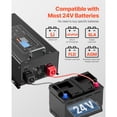 thumbnail image 4 of KFFKFF Pure Sine Wave Inverter Charger, 5000 Watt, DC 24V to AC 120V Power Inverter with LCD Display, Remote Control, Solar Inverter for Off-Grid Solar RV Boat Home, 4 of 9