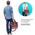 thumbnail image 4 of FORMRS Insulated Cooler Bag 24 Cans Capacity Soft Leakproof Lunch Box with Side Pockets, Red Cartoon Paws Pattern, 4 of 7