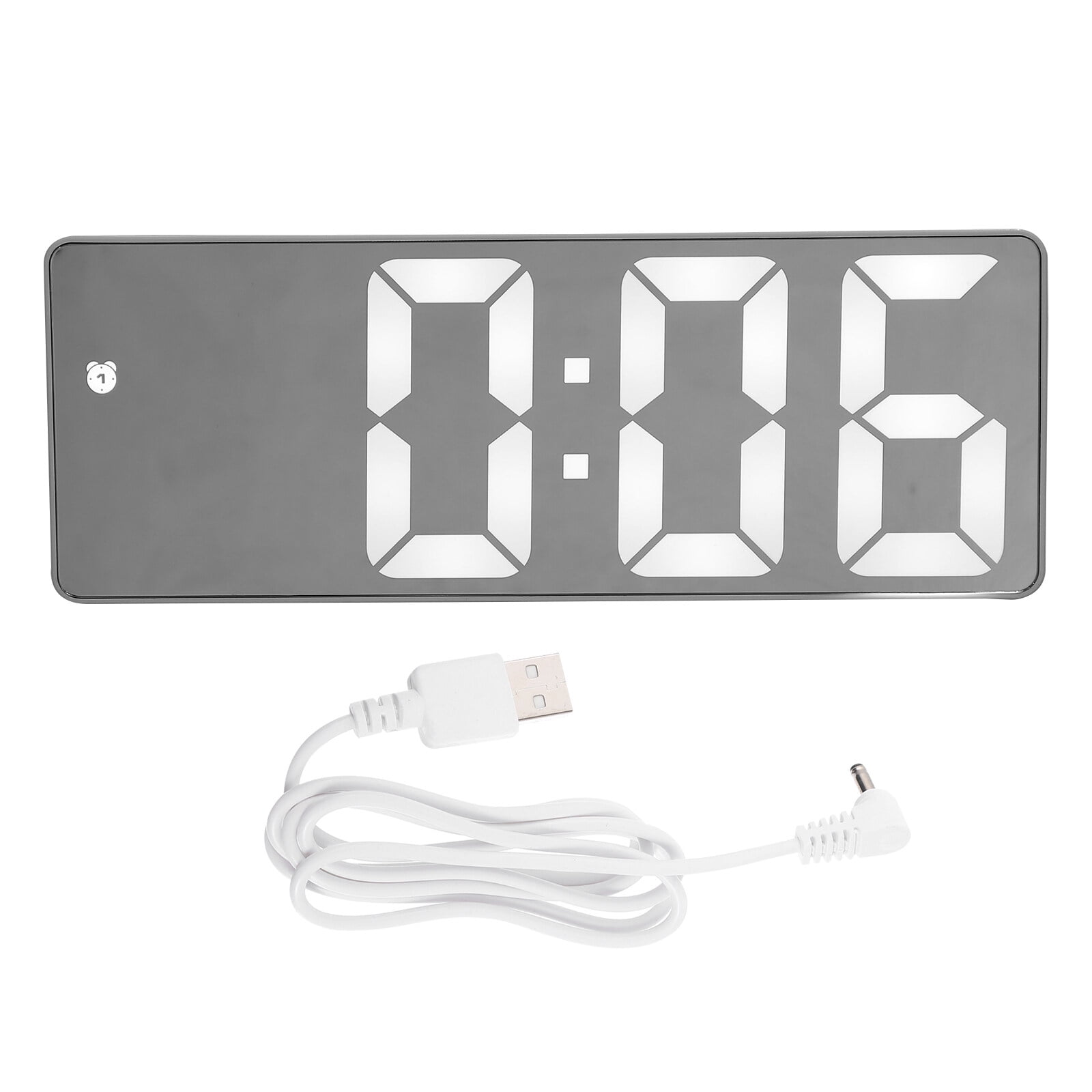 1 Set of Household Mirror Clock Decorative Alarm Clock Dormitory Desk