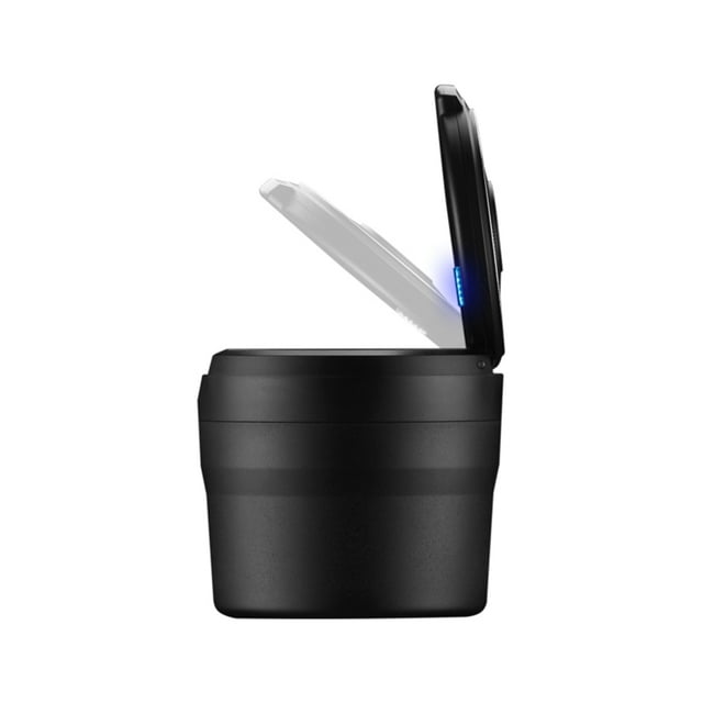 Decorative Self Extinguishing With Lid Car Ashtray LED Light Portable Easy Clean