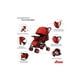thumbnail image 3 of Carriola Reversible The Baby Shop plegable, reclinable, reversible y frenos Rojo, 3 of 6