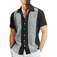 thumbnail image 2 of Men's Dress Shirts Button Down Short Sleeve Loose Summer Casual Breathable Comfortable Mens Shirts, 2 of 4