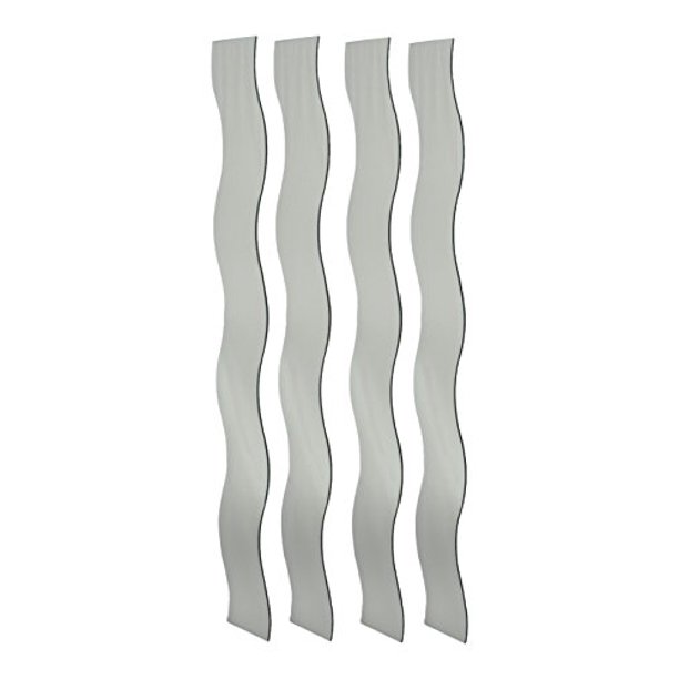 Mirrotek Set of 4 Wavy Strip Decorative Customizable Wall Mounted