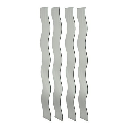 Ships Mirror - Mirrotek Set of 4 Wavy Strip Decorative Customizable Wall Mounted Mirrors, 60