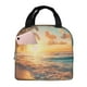 thumbnail image 1 of Easygdp Tropical Sunset Beach Scene Bolsa Térmica Premium - Tela Oxford Impermeable, Gran Capacidad, Bolsillo Frontal, Unisex para Trabajo, Escuela, Actividades al Aire Libre y Picnics, 1 of 8