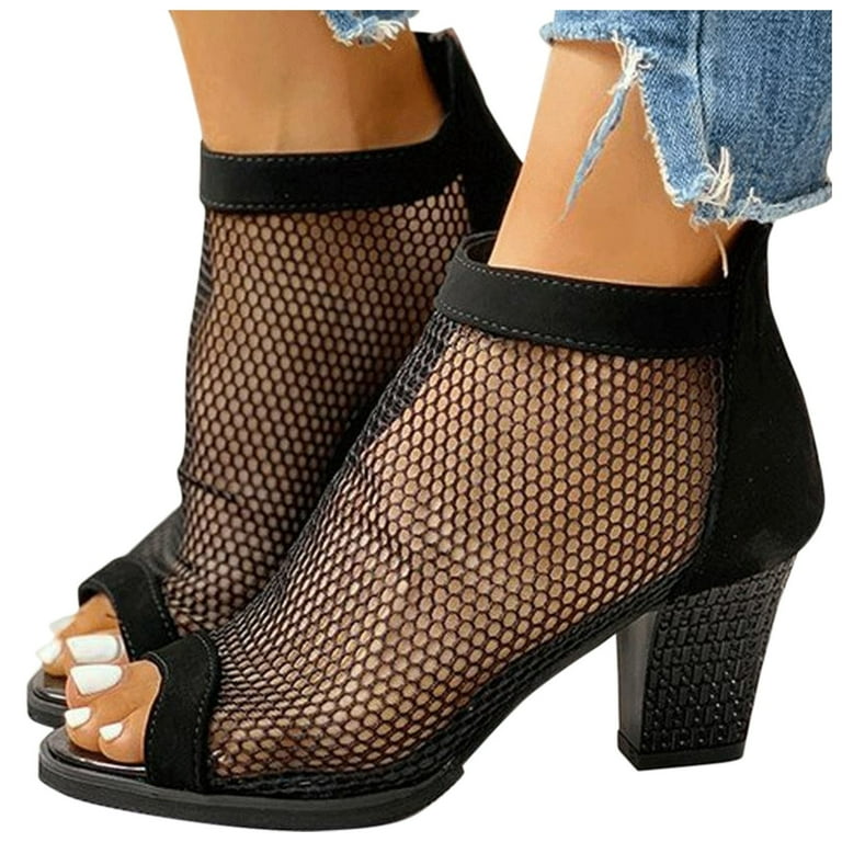 Clearance VerPetridure Women's Sandals Summer Casual Mid-Cut Block