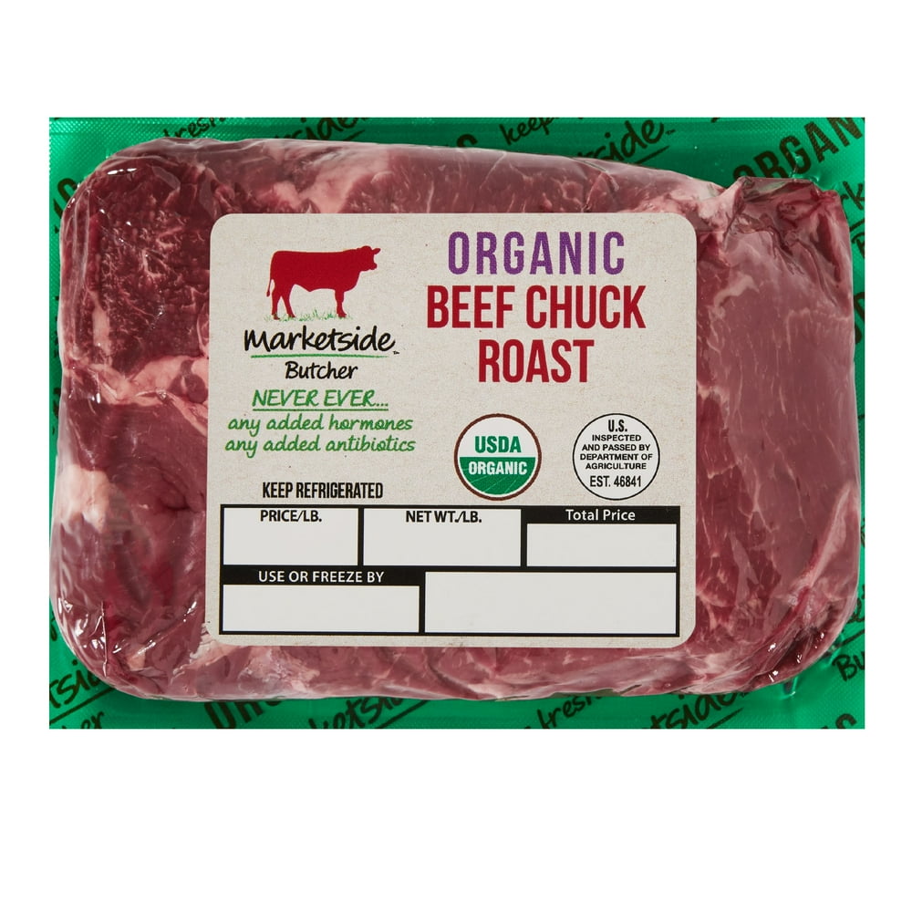 Marketside Butcher Organic Beef Chuck Roast, 1.52.5lbs