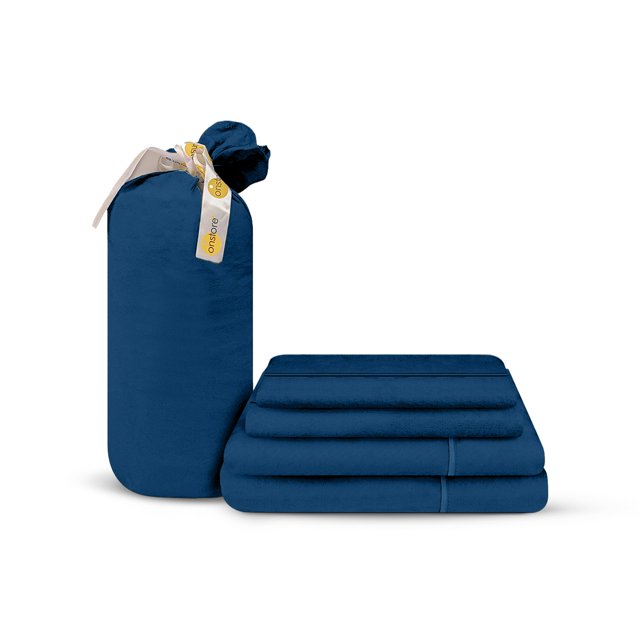 Sábanas Lisas Matrimonial 3500 Hilos ONSTORE Azul Marino