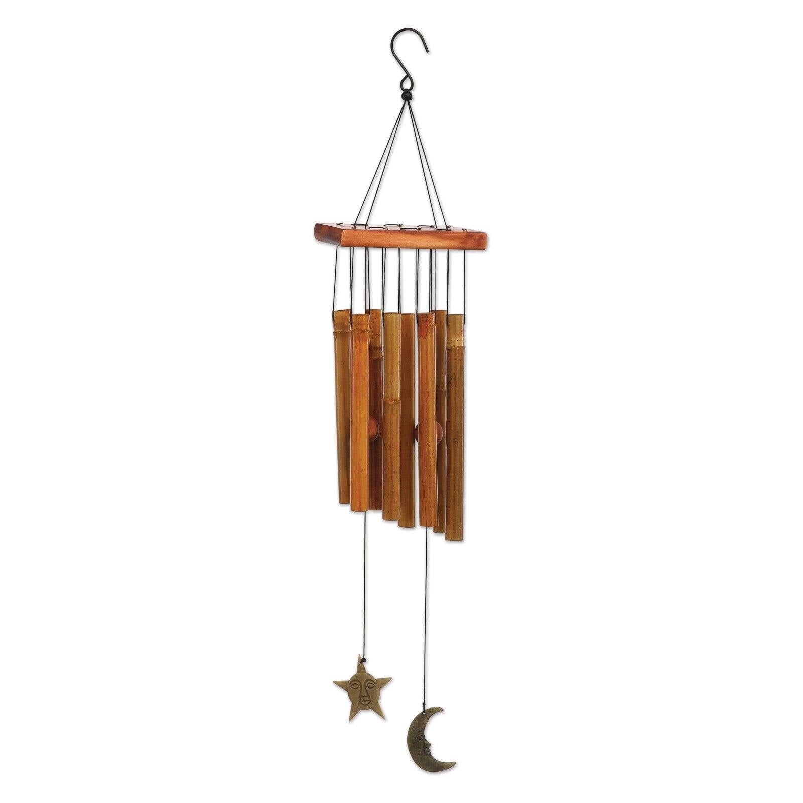 Rustic Metal Fishing Garden Wind Chime 27" Long by Sunset Vista 