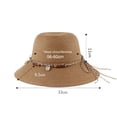 thumbnail image 6 of Women Sun Hat Solid Color Sea Shell Decor Braided String Flat Top Sunscreen Round Decorative Beach Hat Clothes Accessory, 6 of 7