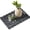 Black-12" x 8" x 0.7", variant on White 8" x 8" x 0.7" Scalloped Marble Serving Tray
