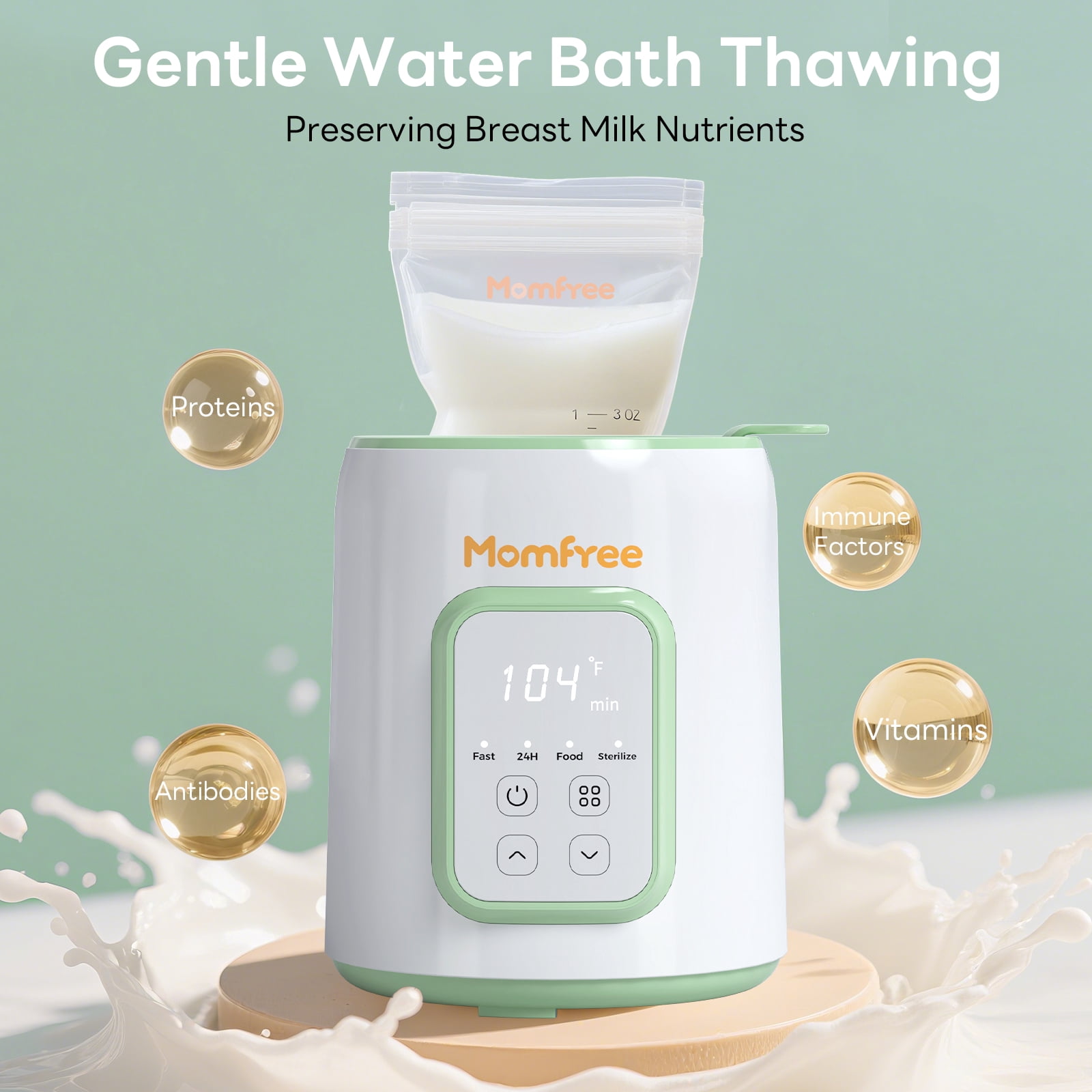 Bottle Warmer,8-in-1 Fast Baby Bottle Warmer for Breastmilk and Formula,Milk Warmer with Accurate Temperature Control and Automatic Shut-Off,Multifunctional Bottle Warmers for All Bottles
