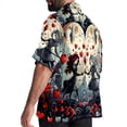 thumbnail image 3 of Love Men's Button Down Casual Hawaiian Print Short Sleeve Summer Beach Shirt, 3 of 6