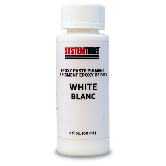 Sistema de concentrado de pigmentos epoxídicos, tres botellas blancas de 60 ml