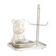 thumbnail image 4 of Bandeja de almacenamiento de oso, escultura de animal, llavero de mesa, joyería moderna decorativa Blanco, 4 of 9
