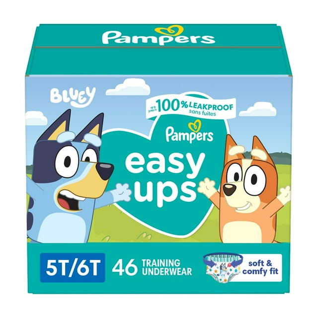 Pantalones de entrenamiento Pampers Easy Ups para niños y niñas, tallas 5T-6T x46