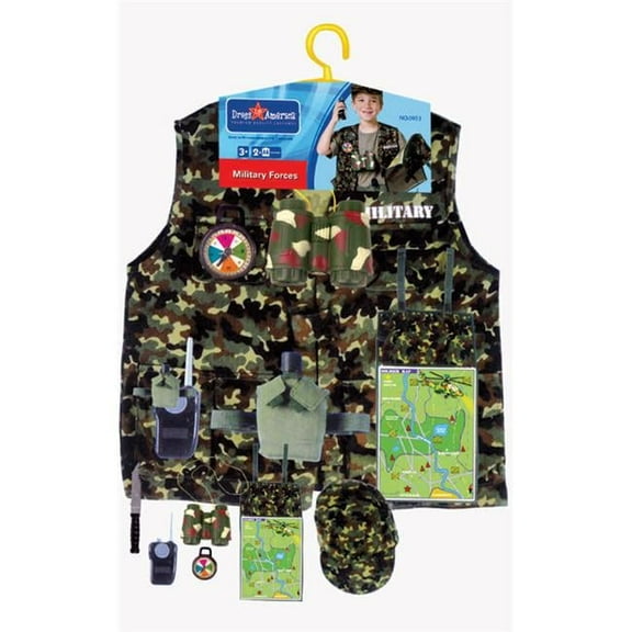 Dress Up America  Military Forces Role Play Dress Up Set - Ages 3-7