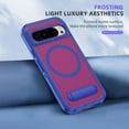 thumbnail image 4 of Strong Magnetic & Seamless Stand for Google Pixel 9 Pro XL Case, Compatible with MagSafe, for Google Pixel 9 Pro XL Phone Case, Ultra Slim Frosted Matte Non Slip Drop Protection, Blue+Rose, 4 of 7