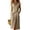 *Khaki, variant on Women's Sleeveless Collared Linen Blend Midi Shirt Dress,Button Front Wrap Dress with Pockets Navy,Women's Plus XL