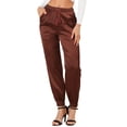thumbnail image 1 of INSPIRE CHIC Junior's Athleisure Pants Drawstring Elastic Waist Ankle Joggers, 1 of 5