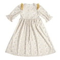 thumbnail image 2 of EnJoCho Girls Floral Dress Spring Summer Long Sleeve Waist Dress Children Cute Comfortable Long Dress Casual Dress, 2 of 9