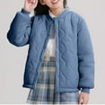 thumbnail image 2 of Zpanxa Big Kids Quilted Puffer Jacket Fleece Lined Short Style Warm Winter Coat Long Sleeve Casual Outerwear for Boys Girls Ages 5 to 15, 2 of 8