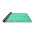 thumbnail image 2 of Ahgly Company Indoor Round Oriental Turquoise Blue Modern Area Rugs, 8' Round, 2 of 4