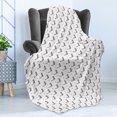 thumbnail image 4 of Kitten Soft Flannel Fleece Blanket, Hand Drawn Cat Silhouettes with Butterflies Best Friends Pets Animal Doodle, Cozy Plush for Indoor and Outdoor Use, 70" x 90", Pink Grey and White, by Ambesonne, 4 of 5