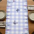 thumbnail image 5 of Table Runners 48 Inches Long Dress Scarves, Purple Flowers Farmhouse Kitchen/Dining Table Runner, Short Coffee Tablerunners, Weeping Spring Floral Truck Butterfly Checkered 13x48 Inch, 5 of 9