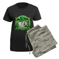 thumbnail image 5 of CafePress - Happy St. Patrick's Day Poodl Women's Dark Pajamas - Women's Short Sleeve Print T-Shirt and Pants Dark Cotton Pajama Set, 5 of 7