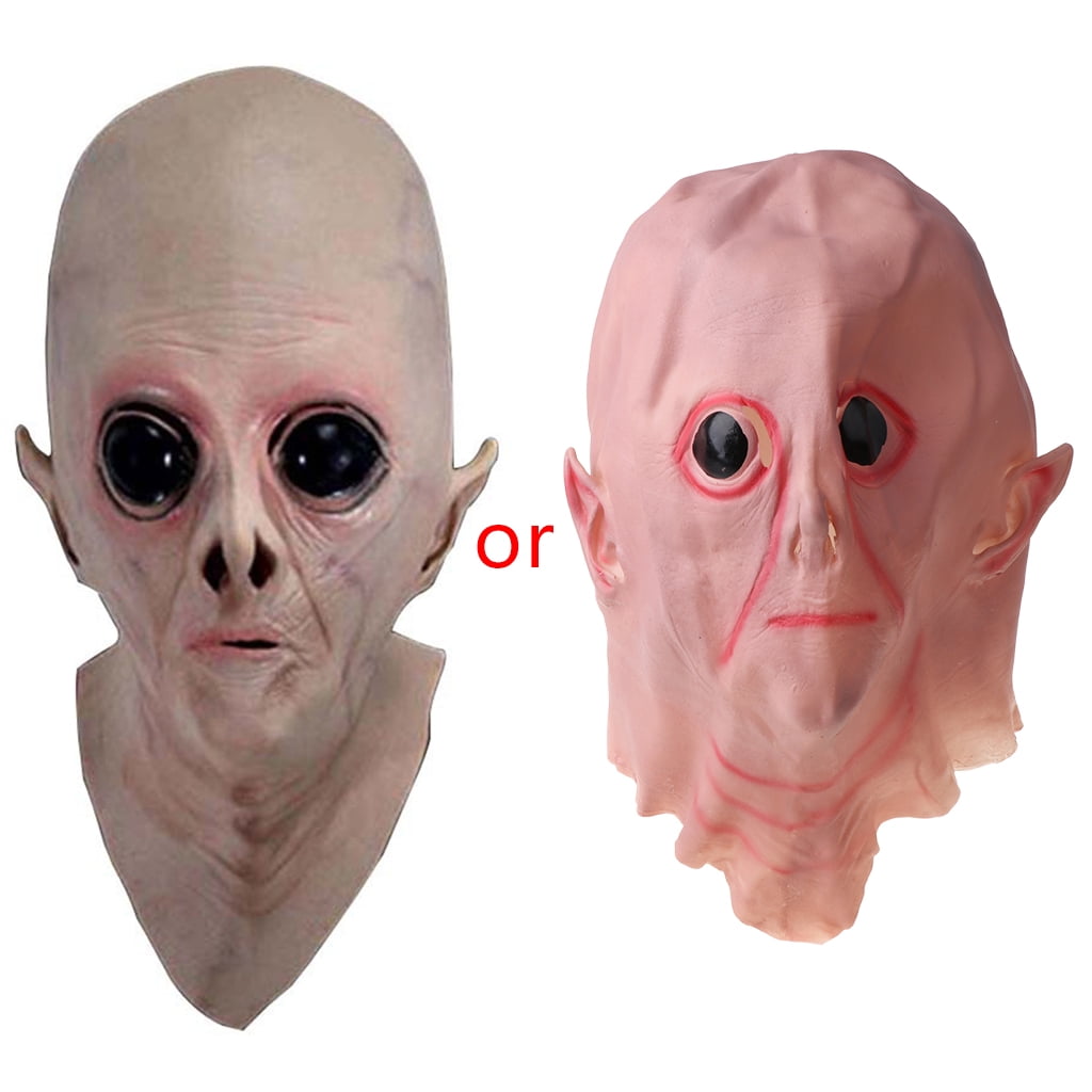 1pc Halloween Creepy Latex UFO Full Head Party Elasticity Mask for Prom Fashion Shows Mardi Gras Costume Ball Parties