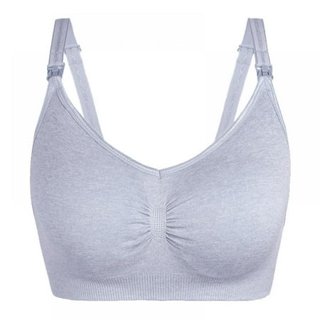 

Plus size Nursing Bra Breastfeeding Maternity Wire Free Push Up Bra