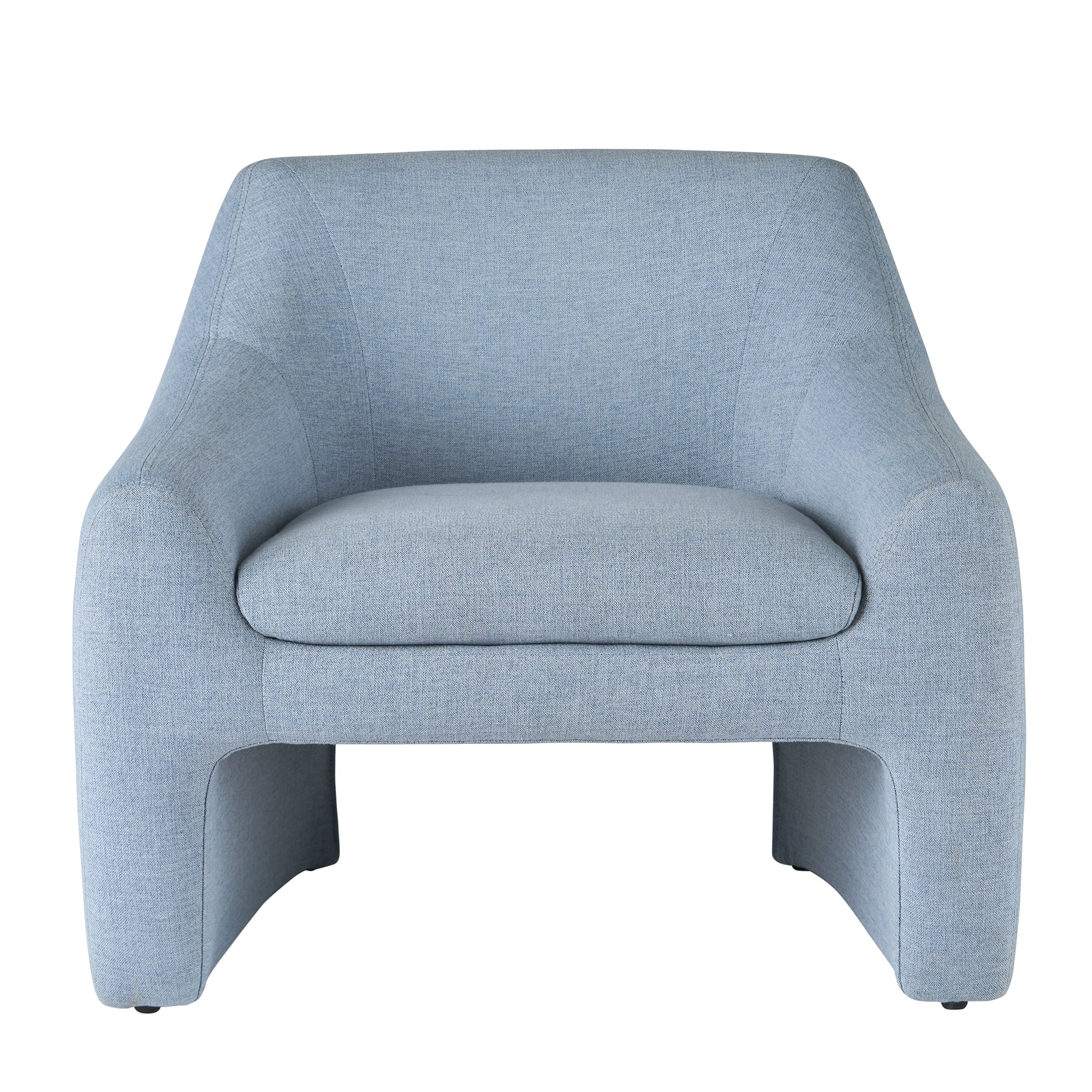 Better Homes & Gardens Emerson Curvy Accent Chair, Soft Blue