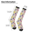 thumbnail image 2 of Naloa Colorful Poodle Dog Thigh High Socks Extra Long Stretchy Sock Women Over Knee High Opaque Stocking Daily Wear, 2 of 6